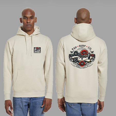 SC004 - Unisex Hoodie Sand - FSH California Dreamin' - San Clemente Fiesta Music Festival